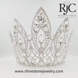 #17345 - The Magnificent Marquis (Narrow) Adjustable Pageant Crown - 7" Tiaras & Crowns over 6" Rhinestone Jewelry Corporation