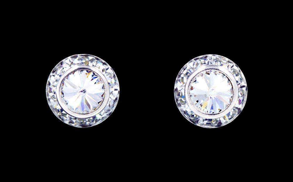 Rhinestone Dance Earrings Rivoli Rondel 11mm Genuine Rhinestones