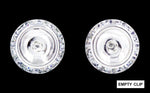 #12537 16mm Rondel with Rivoli Button Dance Earrings with NO center stone-clip Earrings - Button Rhinestone Jewelry Corporation