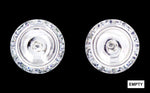 #12537 16mm Rondel with Rivoli Button Dance Earrings without a center stone Earrings - Button Rhinestone Jewelry Corporation