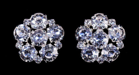 #16376 - Large Galaxy Post Earrings Earrings - Button Rhinestone Jewelry Corporation