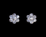 #16378 - Daisy Dot Post Earrings Earrings - Button Rhinestone Jewelry Corporation