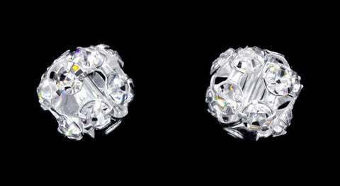 #16940 - Ball Cluster Earring Earrings - Button Rhinestone Jewelry Corporation