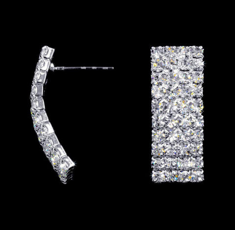 #17017 - Medium Fingernail Earring - 1" Earrings - Button Rhinestone Jewelry Corporation