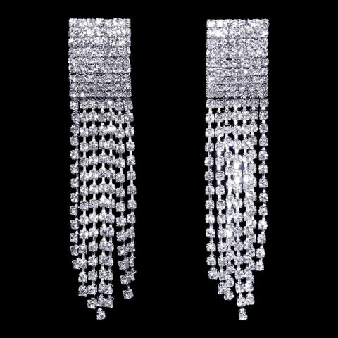 #10015E - Rhinestone Dangle Earring Earrings - Dangle Rhinestone Jewelry Corporation