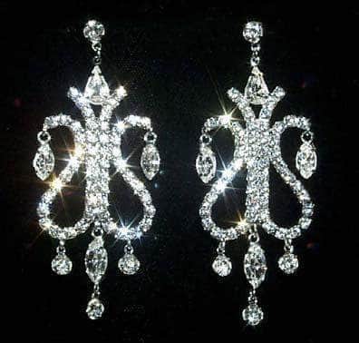 #12324 Fountain Chandelier Earring Earrings - Dangle Rhinestone Jewelry Corporation