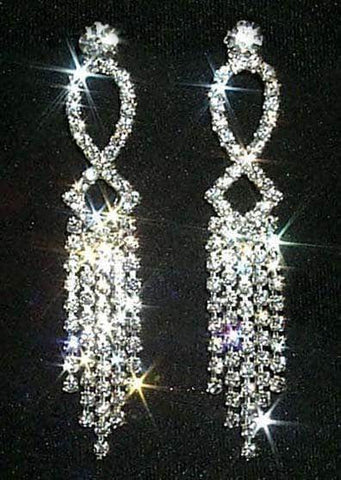 #12344 Weave Dangle Duster Earrings Earrings - Dangle Rhinestone Jewelry Corporation