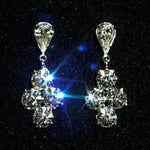 #12712 - Small Chaton Drop Earrings Earrings - Dangle Rhinestone Jewelry Corporation