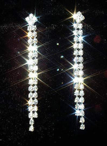 #13108 - Diamond Drop Dangling Earrings Earrings - Dangle Rhinestone Jewelry Corporation