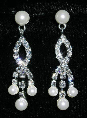 #14017 - Crosswed Waterfall Earrings Earrings - Dangle Rhinestone Jewelry Corporation