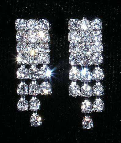 #14134 - Crystal Rivet Earring Earrings - Dangle Rhinestone Jewelry Corporation