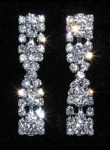 #14135 - Crystal Twist Earring Earrings - Dangle Rhinestone Jewelry Corporation