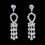 #14136 - Twisted Dangle Earrings Earrings - Dangle Rhinestone Jewelry Corporation