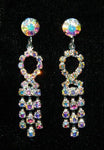 #14136AB - Twisted Dangle AB Earrings Earrings - Dangle Rhinestone Jewelry Corporation