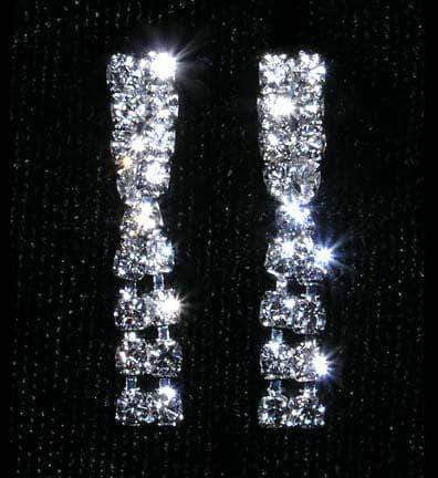 #14137 Twisted Pair Earrings Earrings - Dangle Rhinestone Jewelry Corporation
