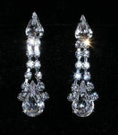 #14979 - Falling Tear Drop Earrings Earrings - Dangle Rhinestone Jewelry Corporation