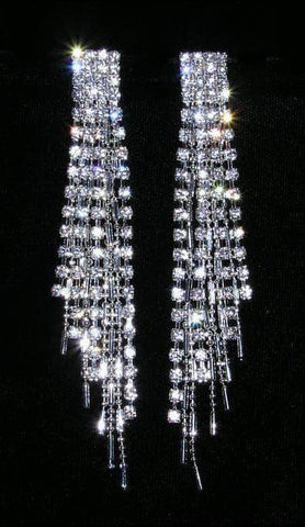 #15072 - Crystal Cords Earring Earrings - Dangle Rhinestone Jewelry Corporation