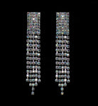 #15081AB - Rhinestone Fray AB Earrings Earrings - Dangle Rhinestone Jewelry Corporation
