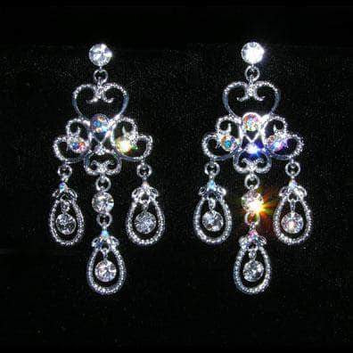#15399 - Eduardian Crystal and AB Chandalier Earrings Earrings - Dangle Rhinestone Jewelry Corporation