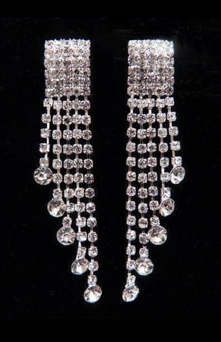 #16066 - Waterfall Earrings Earrings - Dangle Rhinestone Jewelry Corporation