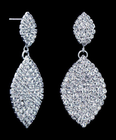 #16484 Petal Drop Earrings Earrings - Dangle Rhinestone Jewelry Corporation