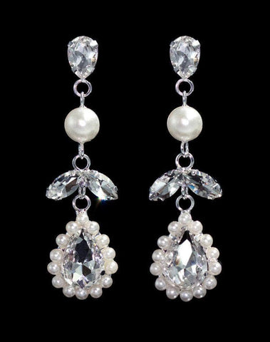 #16543 - Mary Anthony Pearl Drop Post Earrings Earrings - Dangle Rhinestone Jewelry Corporation