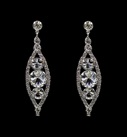 #16680 - Rivoli Burst Drop Drop Earrings Earrings - Dangle Rhinestone Jewelry Corporation