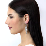 #16680 - Rivoli Burst Drop Drop Earrings Earrings - Dangle Rhinestone Jewelry Corporation