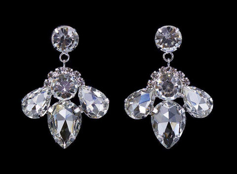 #16688 - Massive Rhinestone Drop Earrings Earrings - Dangle Rhinestone Jewelry Corporation