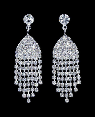 #16909 - Rain Shower Earrings - 2" Earrings - Dangle Rhinestone Jewelry Corporation
