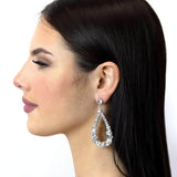 #16914 - Pear Wreath Dangle Earrings - 2.75" Earrings - Dangle Rhinestone Jewelry Corporation