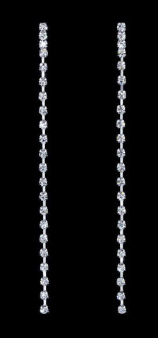 #16918 - Rhinestone Dangle Earrings - 3.75" Earrings - Dangle Rhinestone Jewelry Corporation