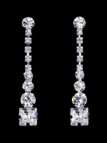 #16932 - Elegant Drop Earrings - 1.5" (Limited Supply) Earrings - Dangle Rhinestone Jewelry Corporation