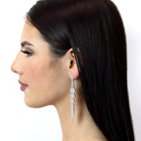 #17064 - Fanfare Fringe Earrings - 3.5" Earrings - Dangle Rhinestone Jewelry Corporation