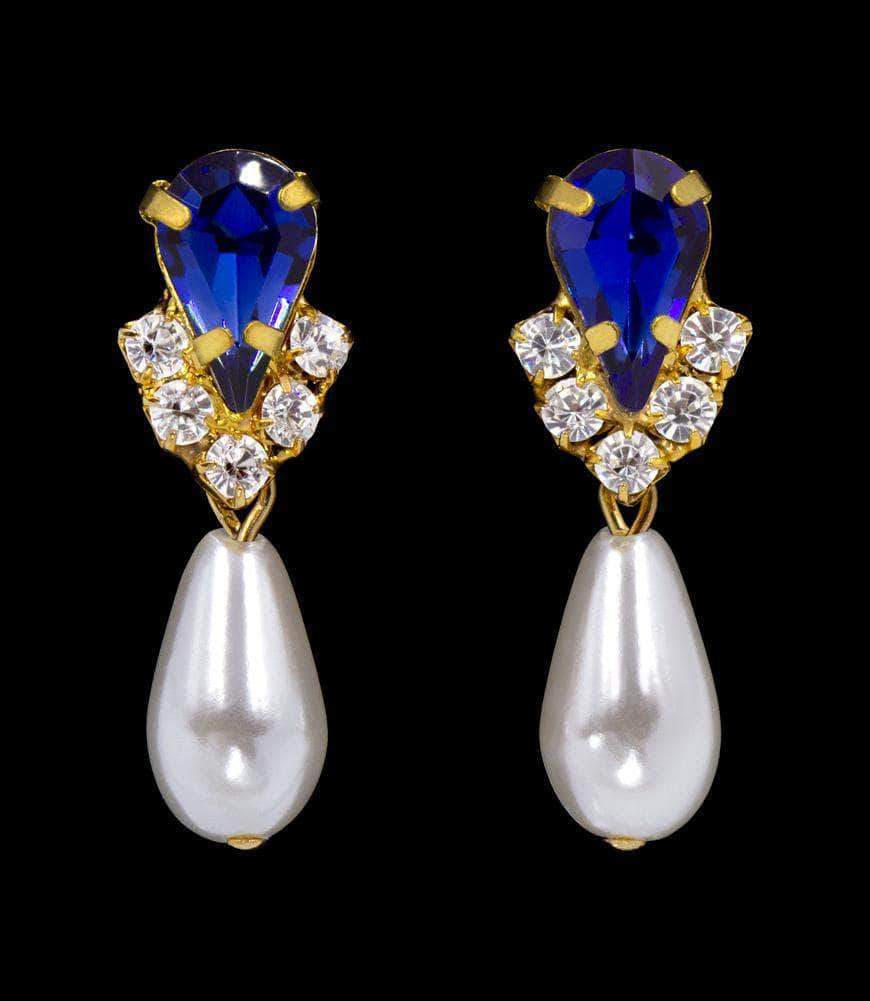 v pearl earrings