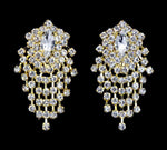 #5984G - Squid Earrings - Gold Plated Earrings - Dangle Rhinestone Jewelry Corporation