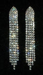 Earrings #10001 - 3.25" Rhinestone Arrow Dangle Earrings - Dangle Rhinestone Jewelry Corporation