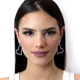 #15069 - Sweetheart Drop Earrings Earrings - Hoop Rhinestone Jewelry Corporation