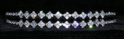 #15017 - Double Diamond Row Headband Headbands Rhinestone Jewelry Corporation