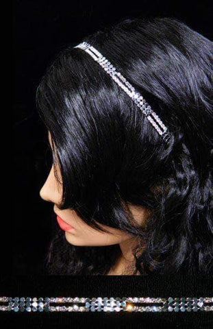 #15317 - Decorative Metal Rhinestone Flexible Headband Headbands Rhinestone Jewelry Corporation