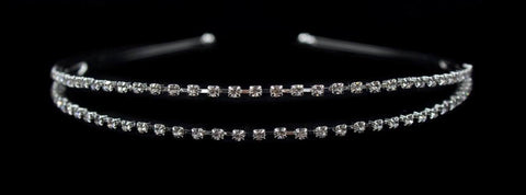 #16504 - Simplicity 2 Row Headband Headbands Rhinestone Jewelry Corporation