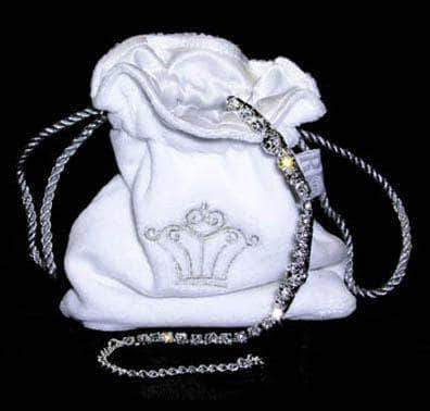 Jewelry Pouch - White Jewelry Pouches Rhinestone Jewelry Corporation