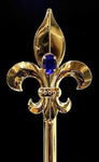 #13236 Men's Scepter - Gold Men's Crowns and Scepters Rhinestone Jewelry Corporation