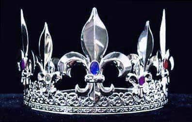 King's Crown #13333 - Multi Silver Men's Crowns and Scepters Rhinestone Jewelry Corporation