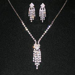 #14435 - Flapper Neck and Ear Set Necklace Sets - Low price Rhinestone Jewelry Corporation