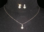 #15013 - Classic Pearl Dot Necklace Set Necklace Sets - Low price Rhinestone Jewelry Corporation