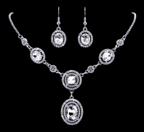 #16946 - Ripple Effect Necklace and Earring Set (Limited Supply) Necklace Sets - Low price Rhinestone Jewelry Corporation