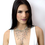 #16980 - Raindrop Choker Necklace Necklaces - Bibs Rhinestone Jewelry Corporation
