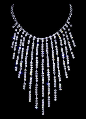#16984 - Rainstorm Necklace Necklaces - Bibs Rhinestone Jewelry Corporation