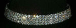 #12203 - 4 Row Stretch Rhinestone Necklace - Clear Crystal Silver Necklaces - Collars Rhinestone Jewelry Corporation